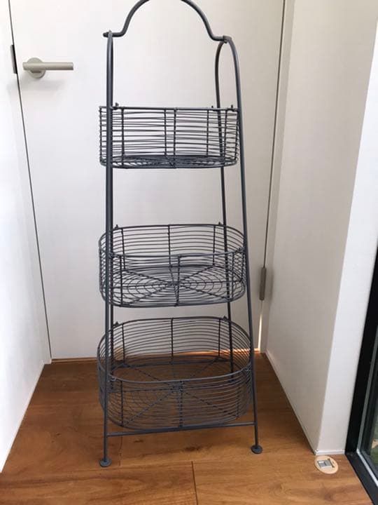 アンティーク風　3段かご