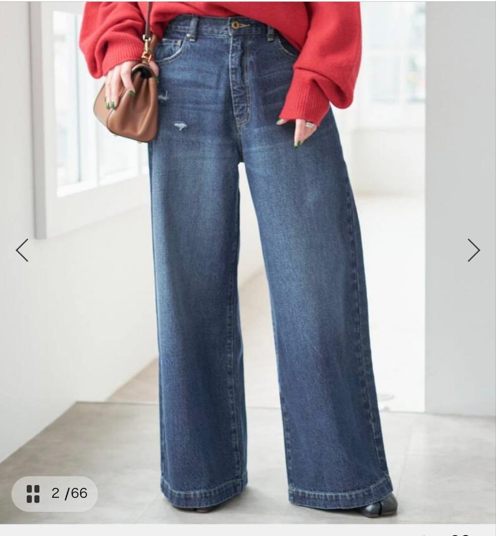 Spick&Span 51/2ファイブアンドハーフバギーデニム 26