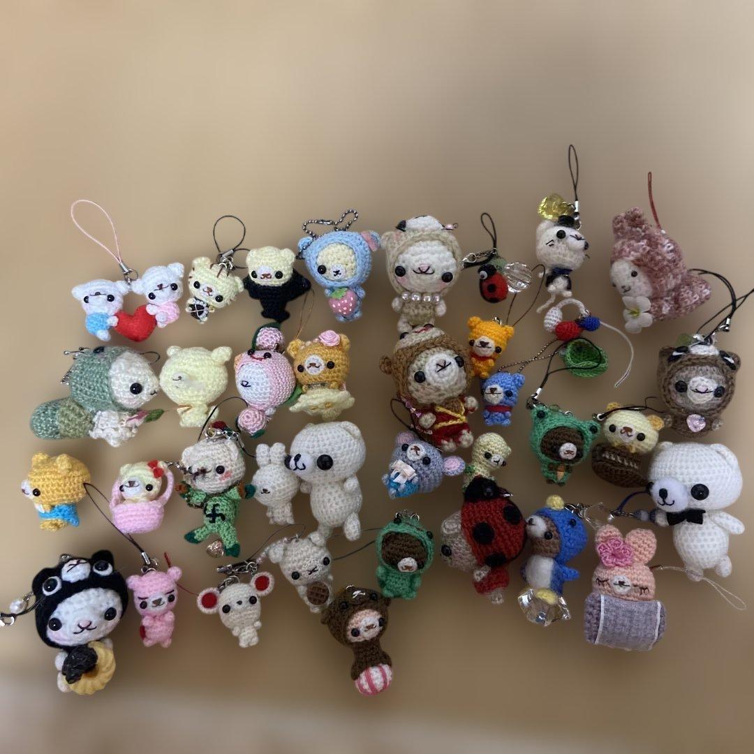 ハンドメイド　編みぐるみストラップ　動物　まとめ売り