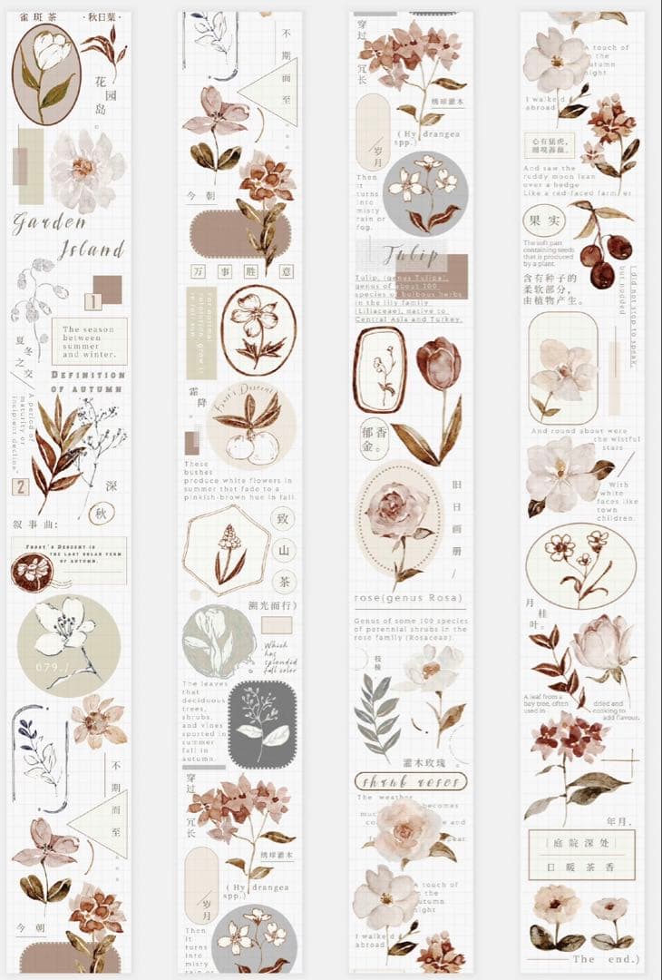 《最終値下げ》海外 マスキングテープ　雀斑茶 6点⚠️pet（33.324