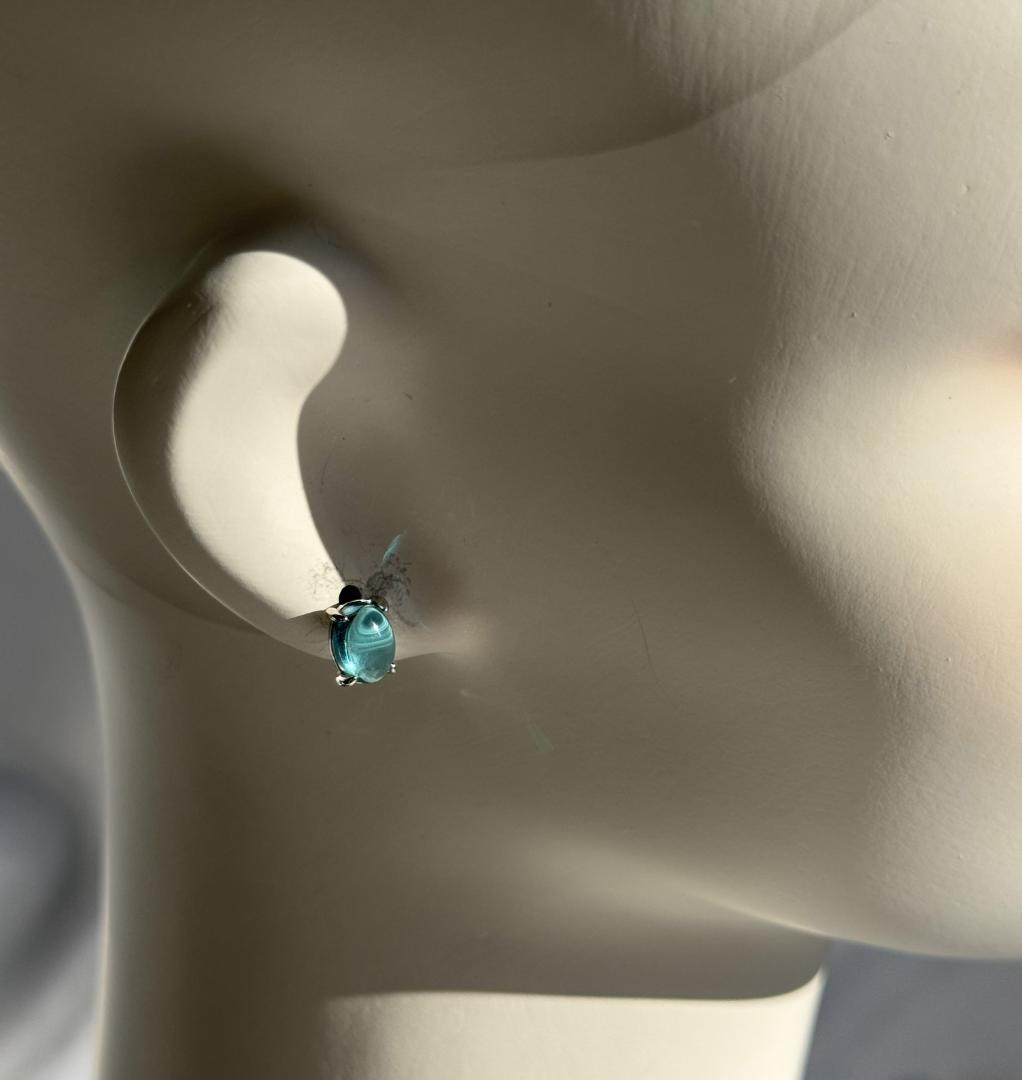 ナノクリスタル パライバ 8×6mm セット（SV925）