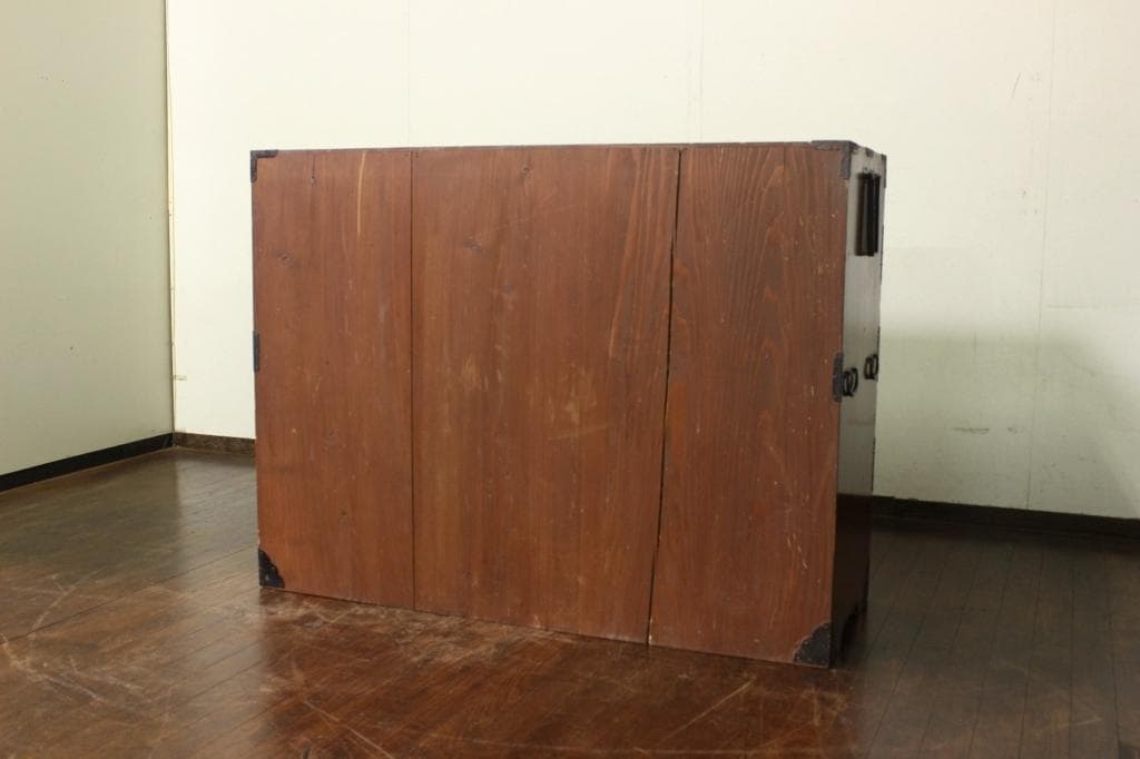 最上地方の衣装箪笥 丸金具 時代箪笥/古民家/チェスト/収納/無垢材/古家具