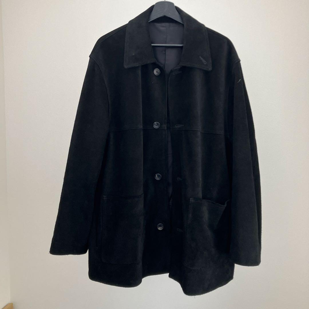 ssstein 黒 Cow Suede Car Jacket カーコート