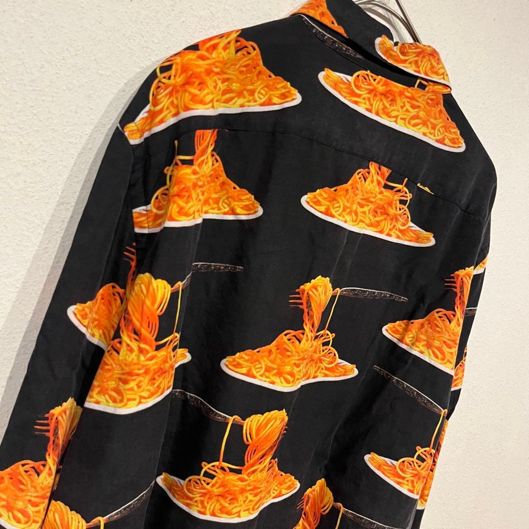 【極希少】Paul Smith 50周年記念限定シャツ パスタ柄 シャツ 黒