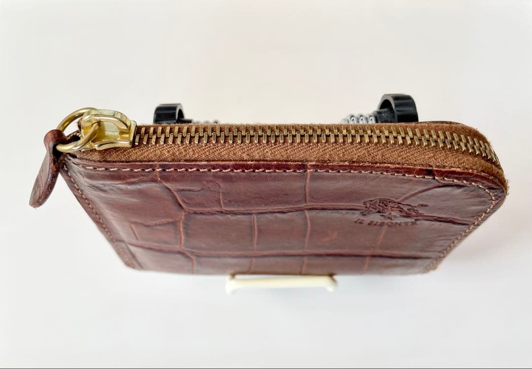 【美品】イルビゾンテ L字ファスナー ユニセックス コンパクト ウォレット