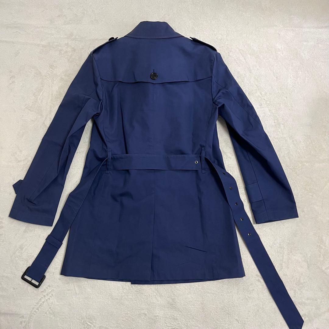 726 バーバリー ブラックレーベル トレンチコート ブルー M ベルト付