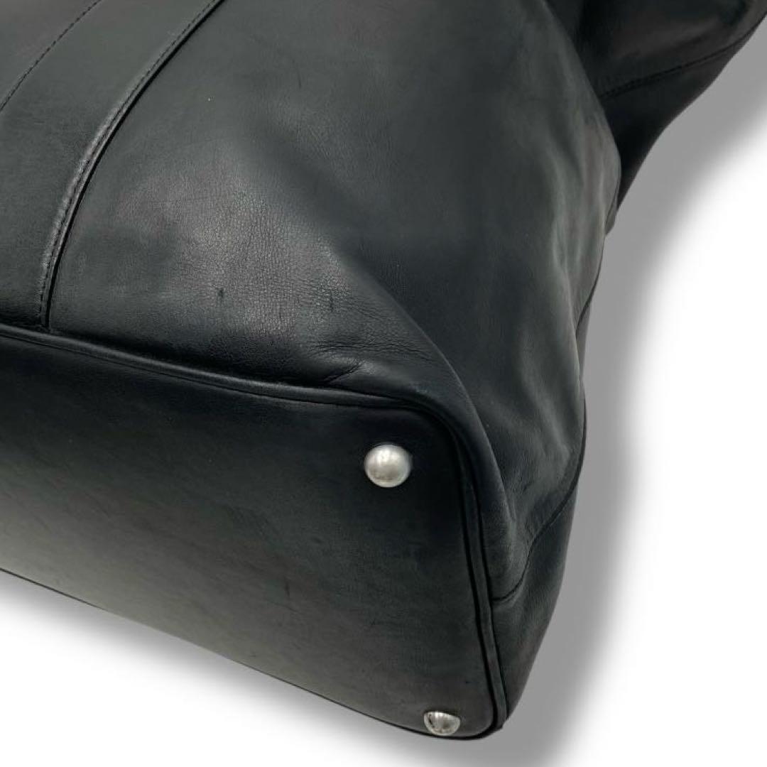 良品 マルジェラ レザー トートバッグ バッグ 大容量 レディース ブラック