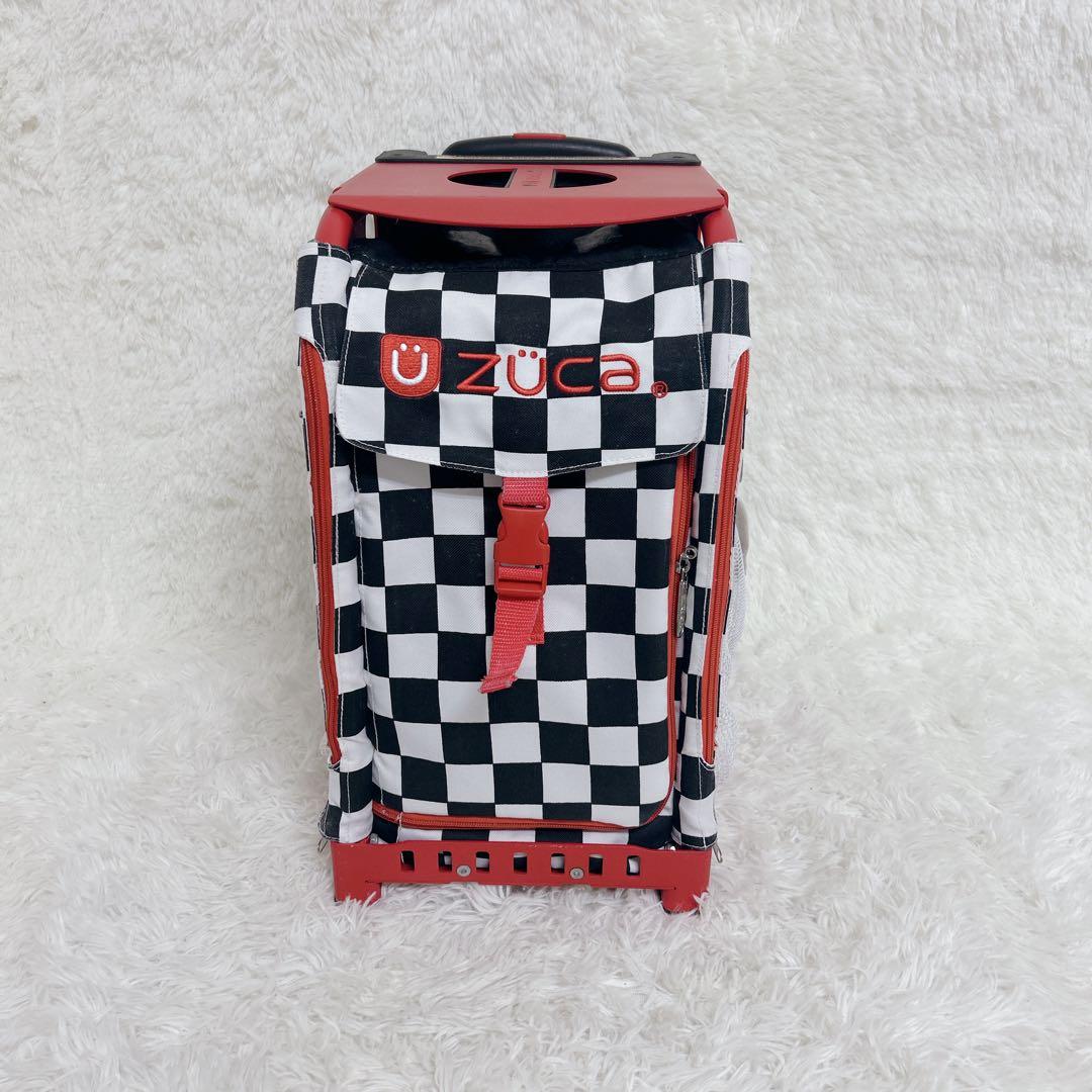 【良品】希少デザイン　ZUCA 座れるキャリーバッグ　ブロック調