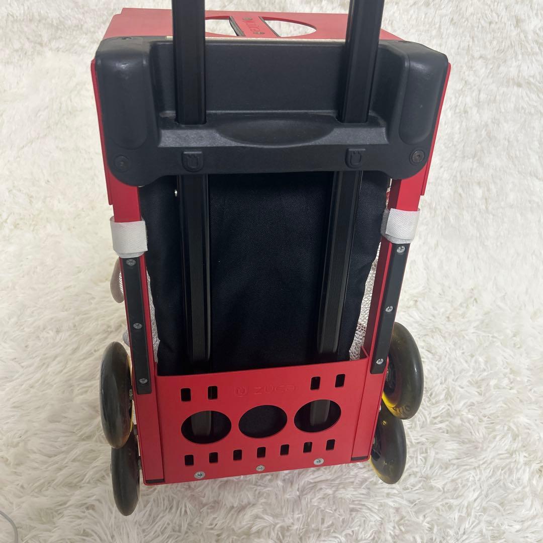 【良品】希少デザイン　ZUCA 座れるキャリーバッグ　ブロック調