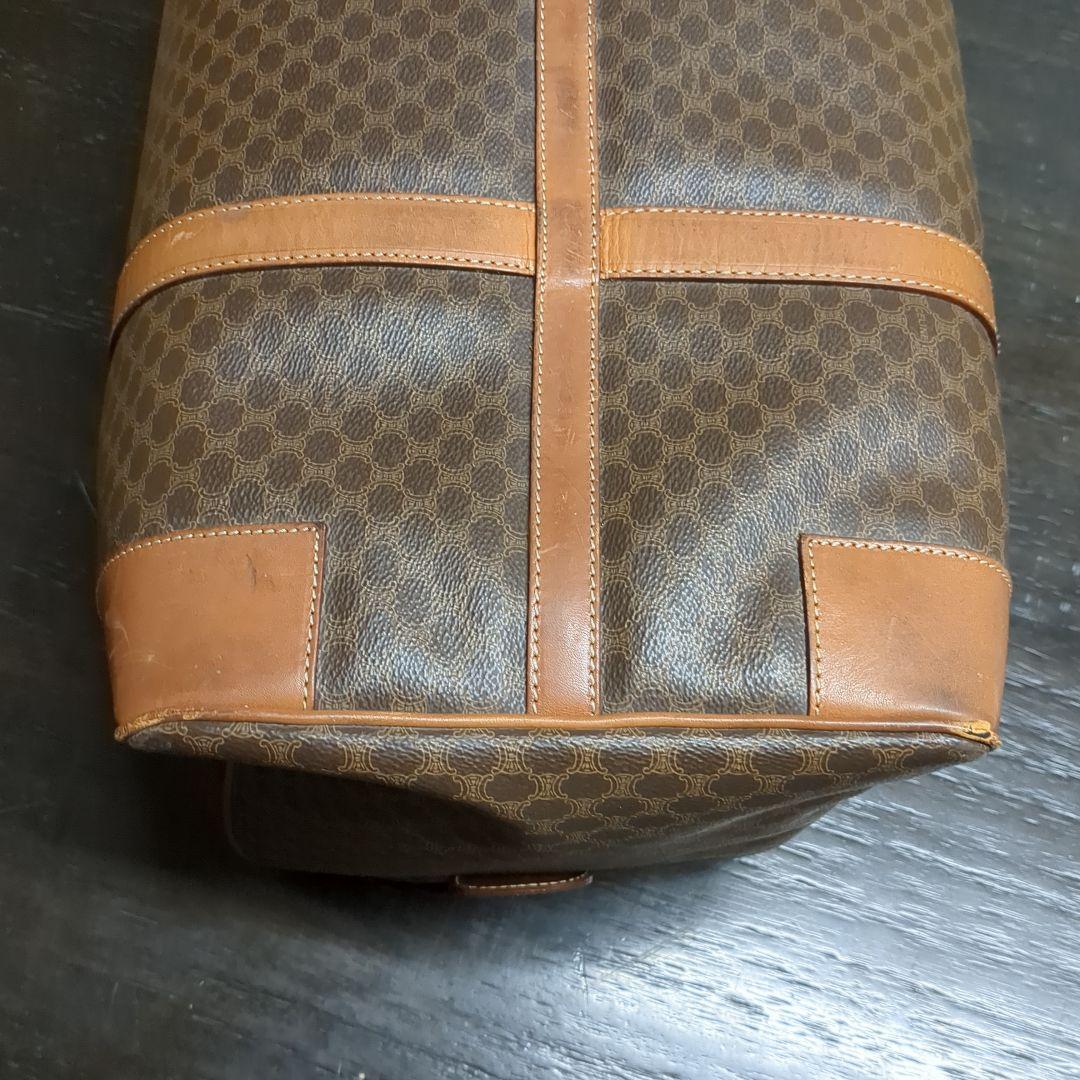 CELINE セリーヌ マカダム柄 ボストンバッグ M14 鍵付き