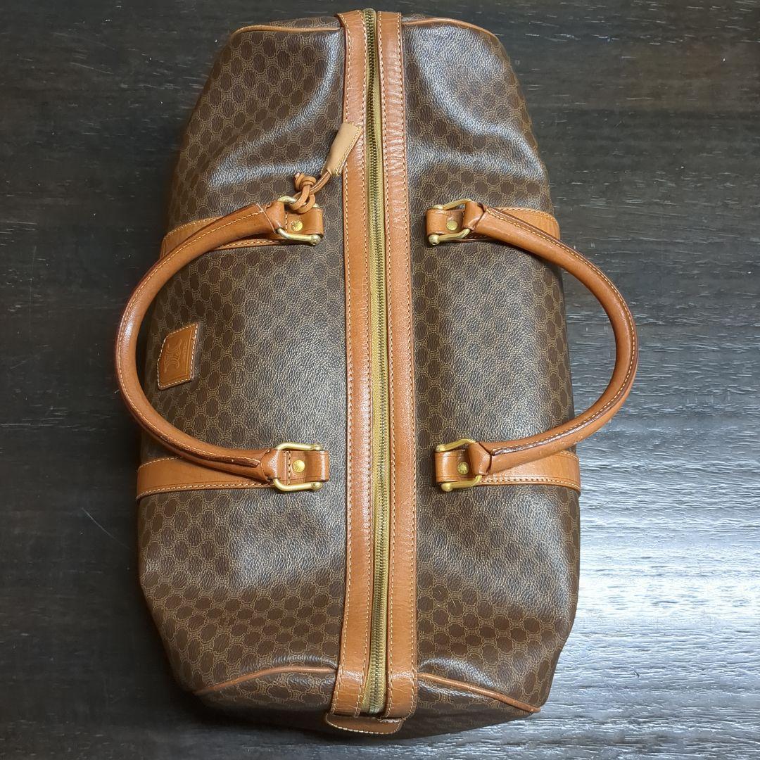 CELINE セリーヌ マカダム柄 ボストンバッグ M14 鍵付き