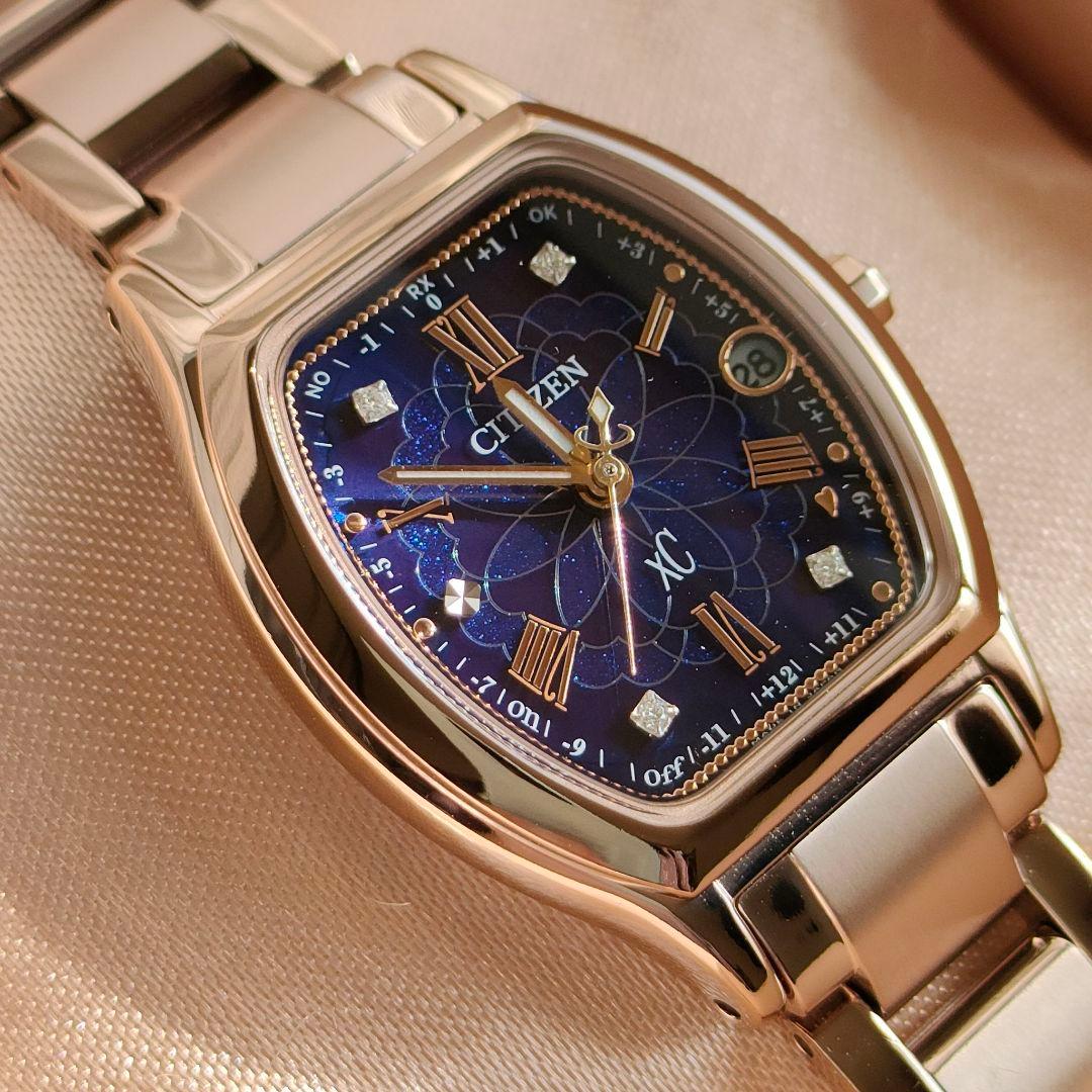 ◆限定◆極美品 CITIZEN XC/ クロスシー 花明かり 電波時計( ルキア