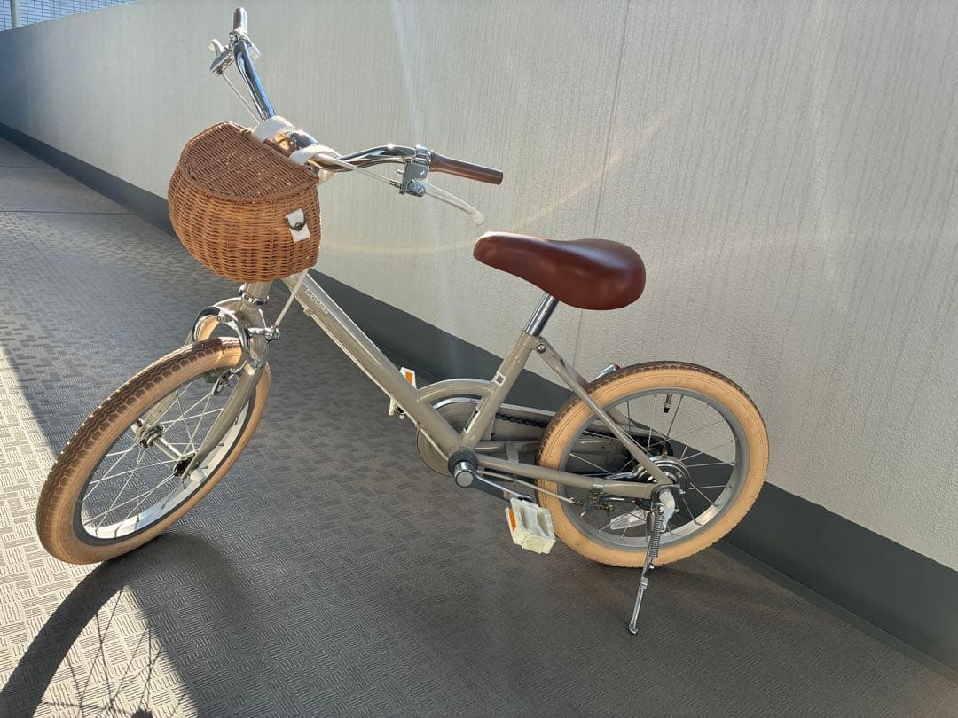 TOKYOバイク 16インチ　幼児用自転車 グレー バスケット付き