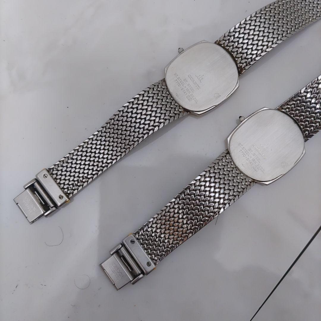 セイコー　クレドール　１８金無垢ベゼル　メンズ　２本セット