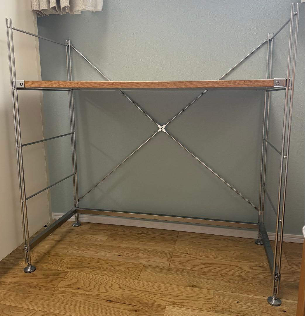 無印良品 ステンレスユニットシェルフ デスク