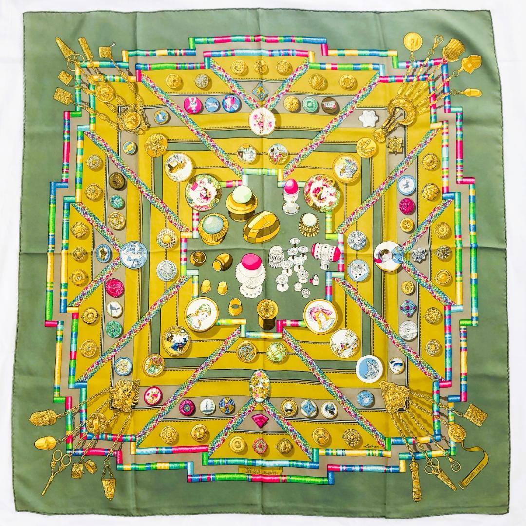 HERMES エルメス カレ90 Petite main スカーフ タグあり