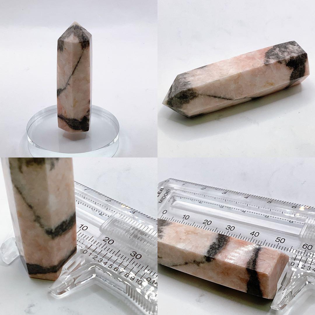 天然石 パワーストーン 六角柱 置物 ストーン タワー ポイント 6本セット