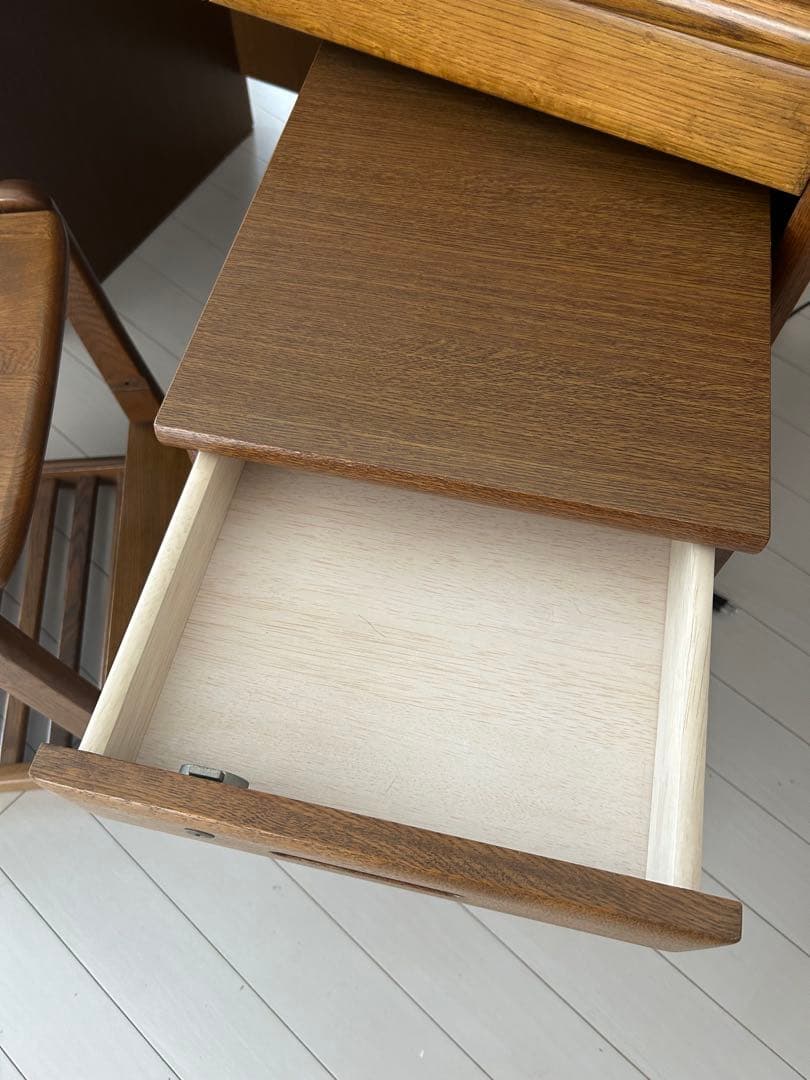 浜本工芸　学習机　本棚付き　袖机　フルセット　USED 皇室御用達　高級