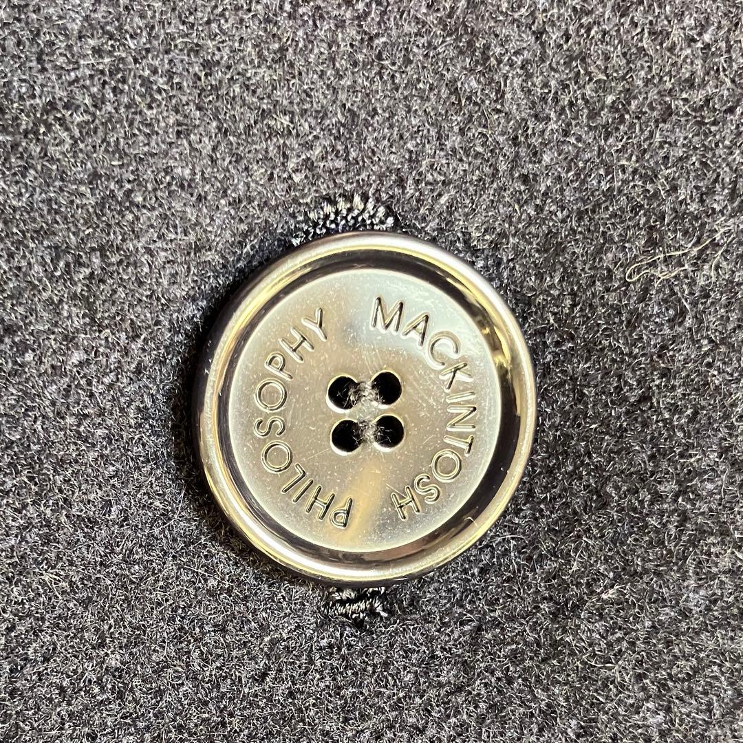 マッキントッシュ メルトン ステンカラーコート ネイビー