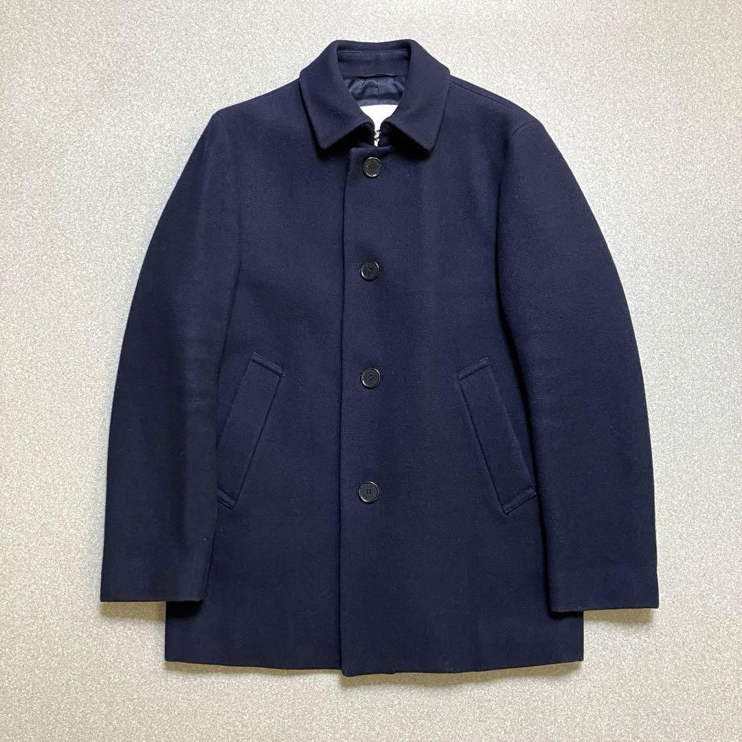 マッキントッシュ メルトン ステンカラーコート ネイビー