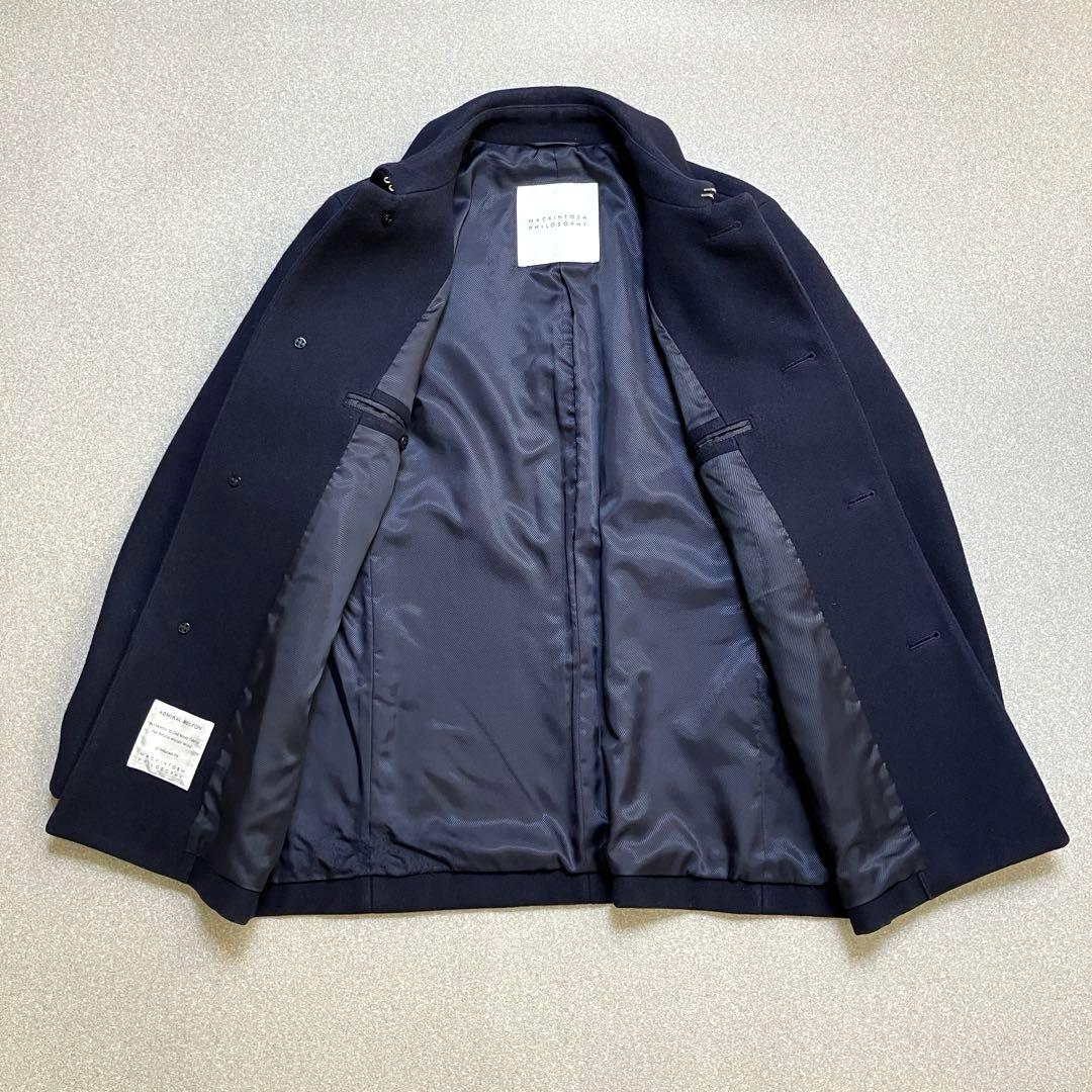 マッキントッシュ メルトン ステンカラーコート ネイビー