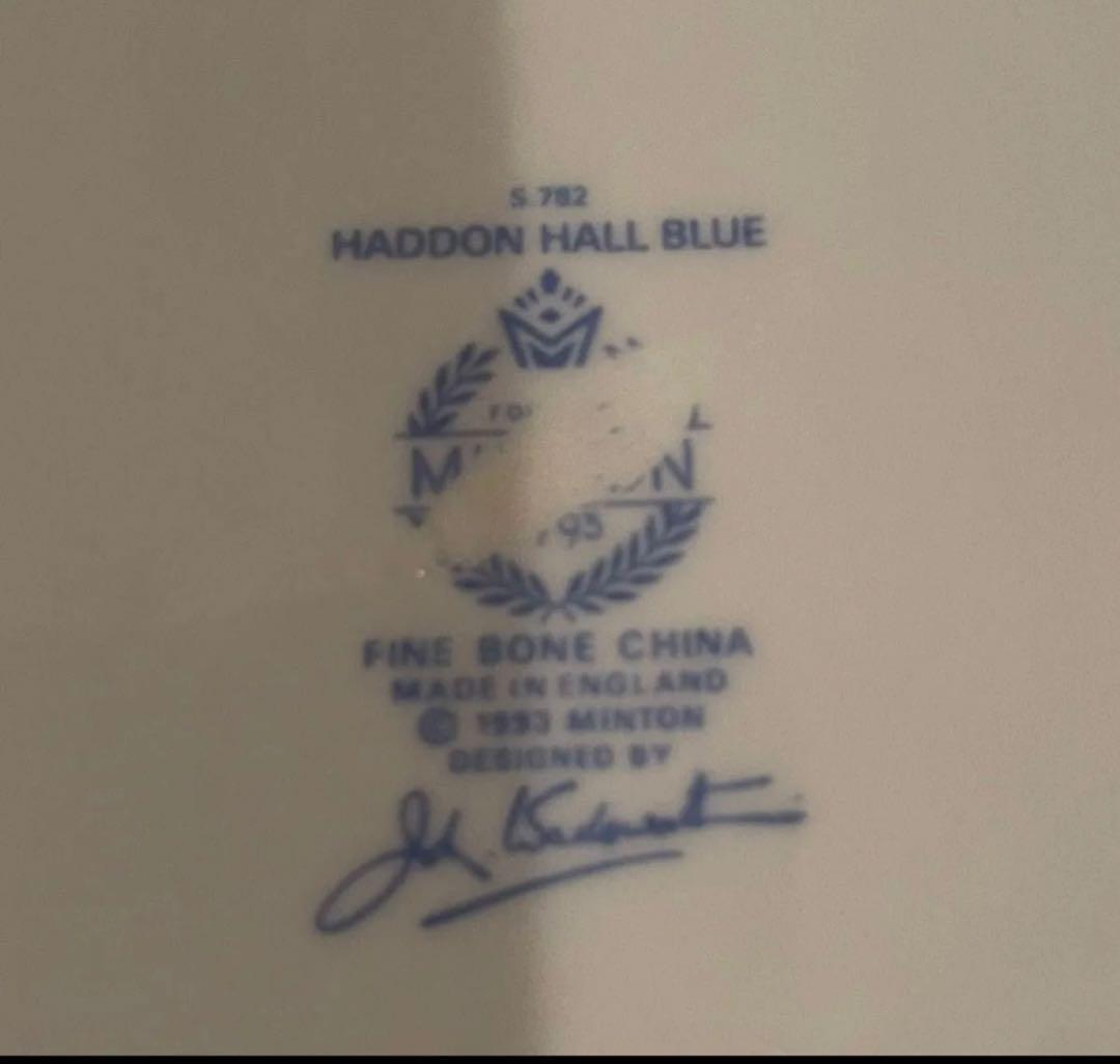 MINTON HADDON HALL BLUEハドンホール花柄 皿プレート 5枚