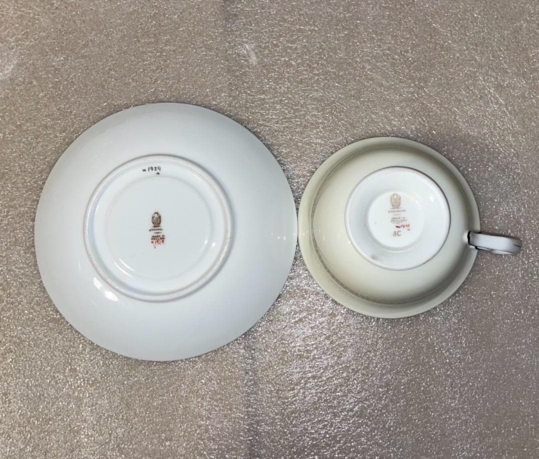 ☆超幻の花籠柄☆ウェッジウッド フロレンティーン ブルーフラワーバスケットc&s