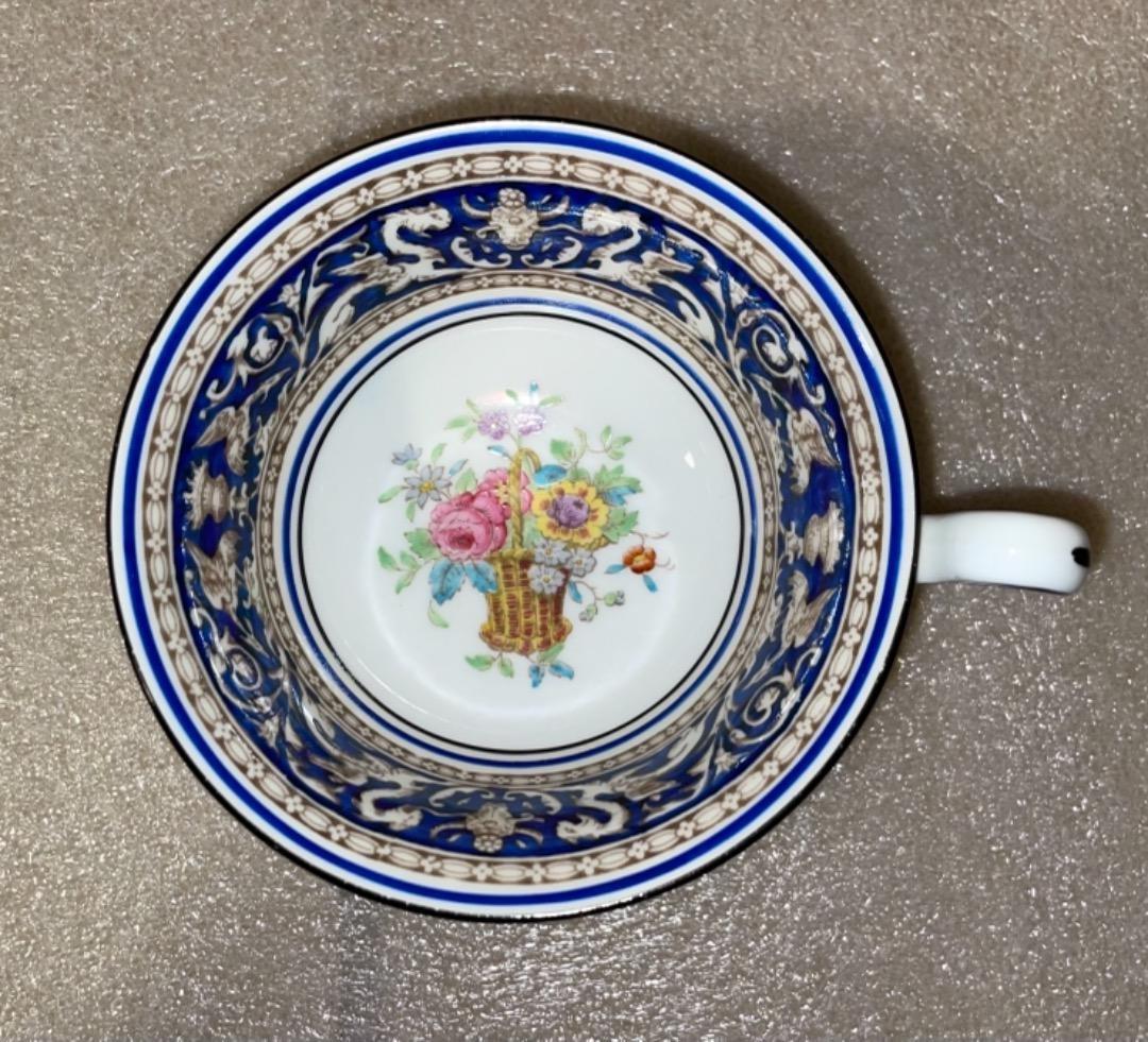 ☆超幻の花籠柄☆ウェッジウッド フロレンティーン ブルーフラワーバスケットc&s