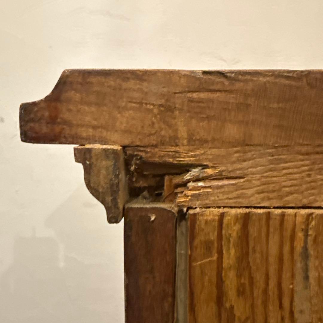 年末年始saleヴィンテージ　木製サイドテーブル　引き出し／扉収納付き