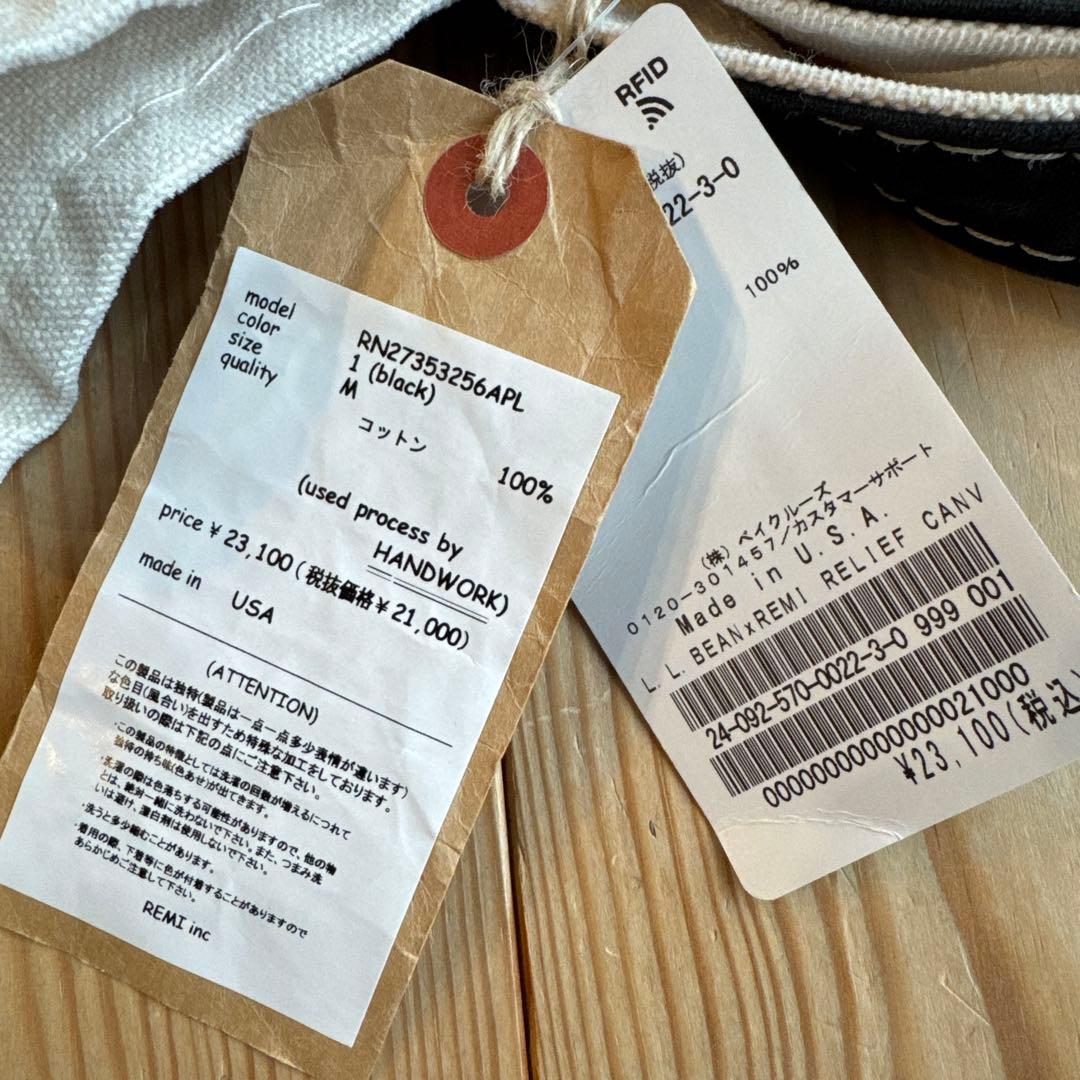 【レア＆新品】L.L.Bean× REMI RELIEF トートＭ　ブラック☆