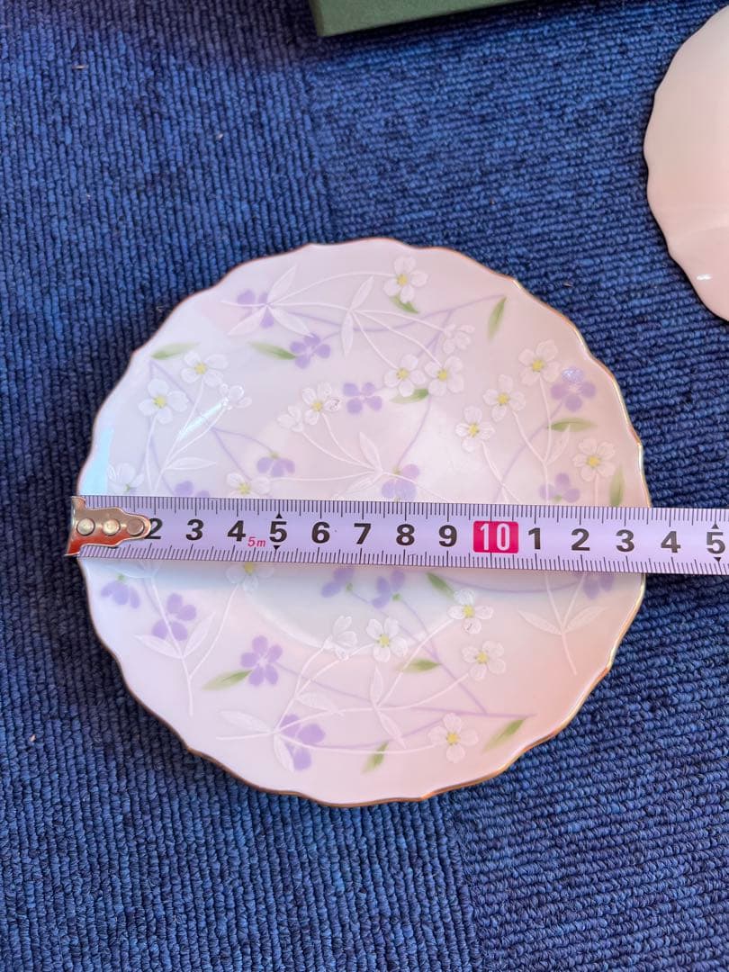 1459 有田焼　庫山窯　花便り　皿5客　フォーク5客　未使用