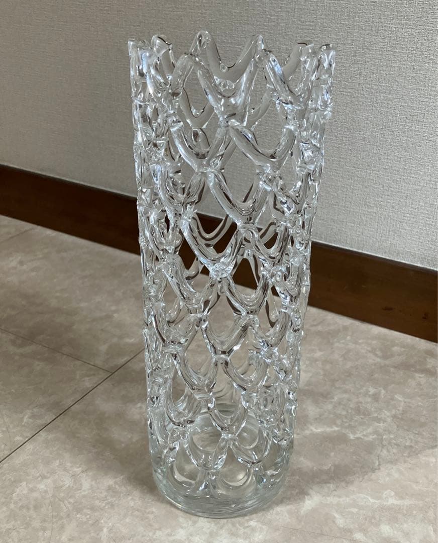値下げしました❣️クリアガラス　置物　シンプル（高さ29cm）