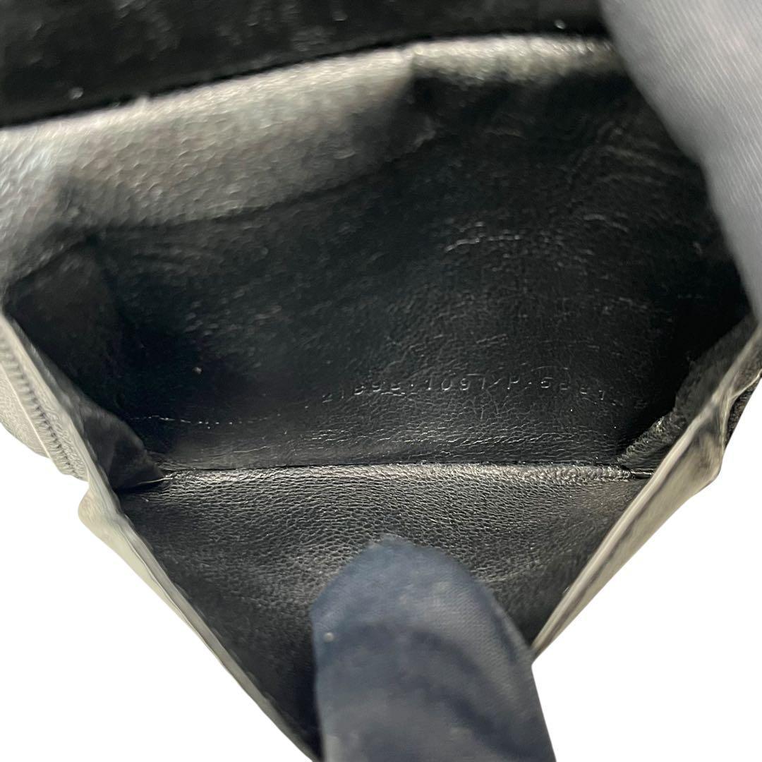 希少✨バレンシアガ アディダス コラボ 二つ折り財布 ロゴ レザー ブラック