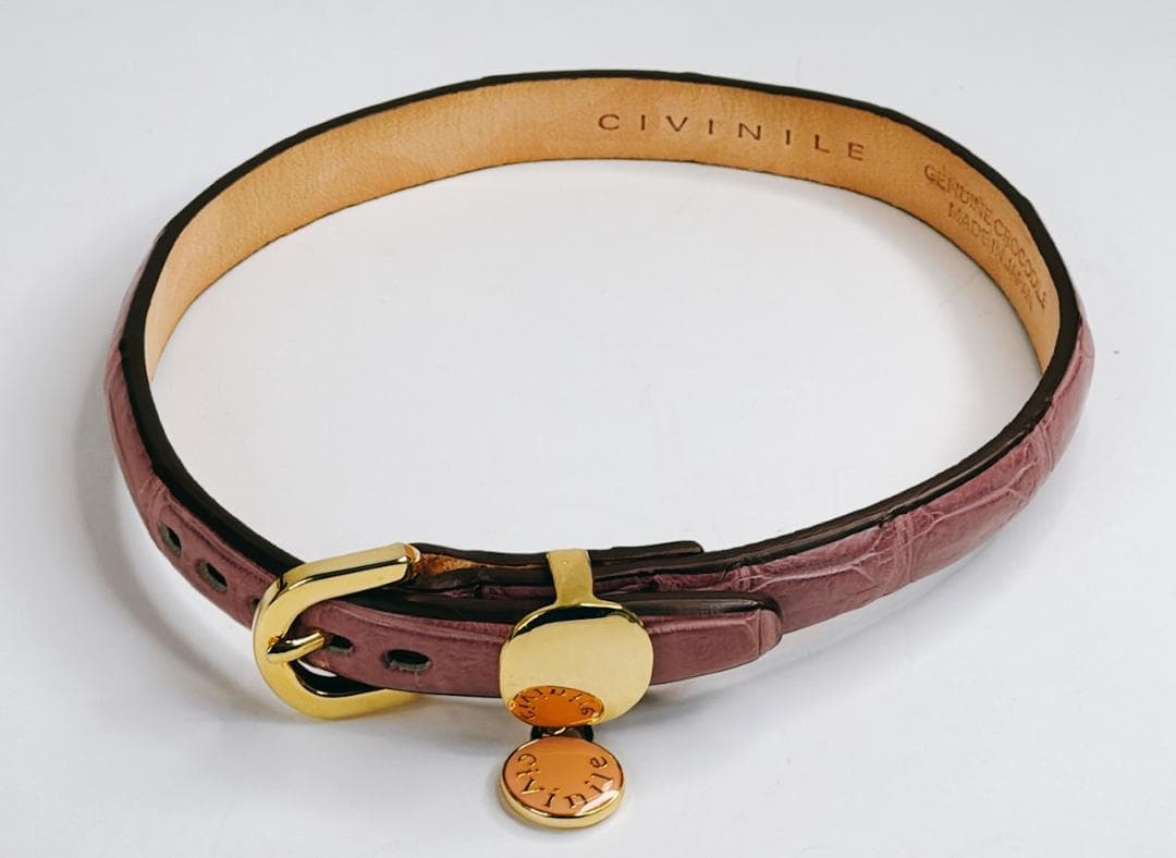CIVINILE　チビナイル　クロコダイル首輪　愛犬用お洒落な　2個セット