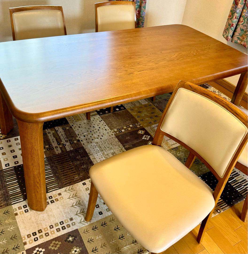 浜本工芸 ダイニングテーブル＆チェア4脚セット 神戸市近隣エリア対象です