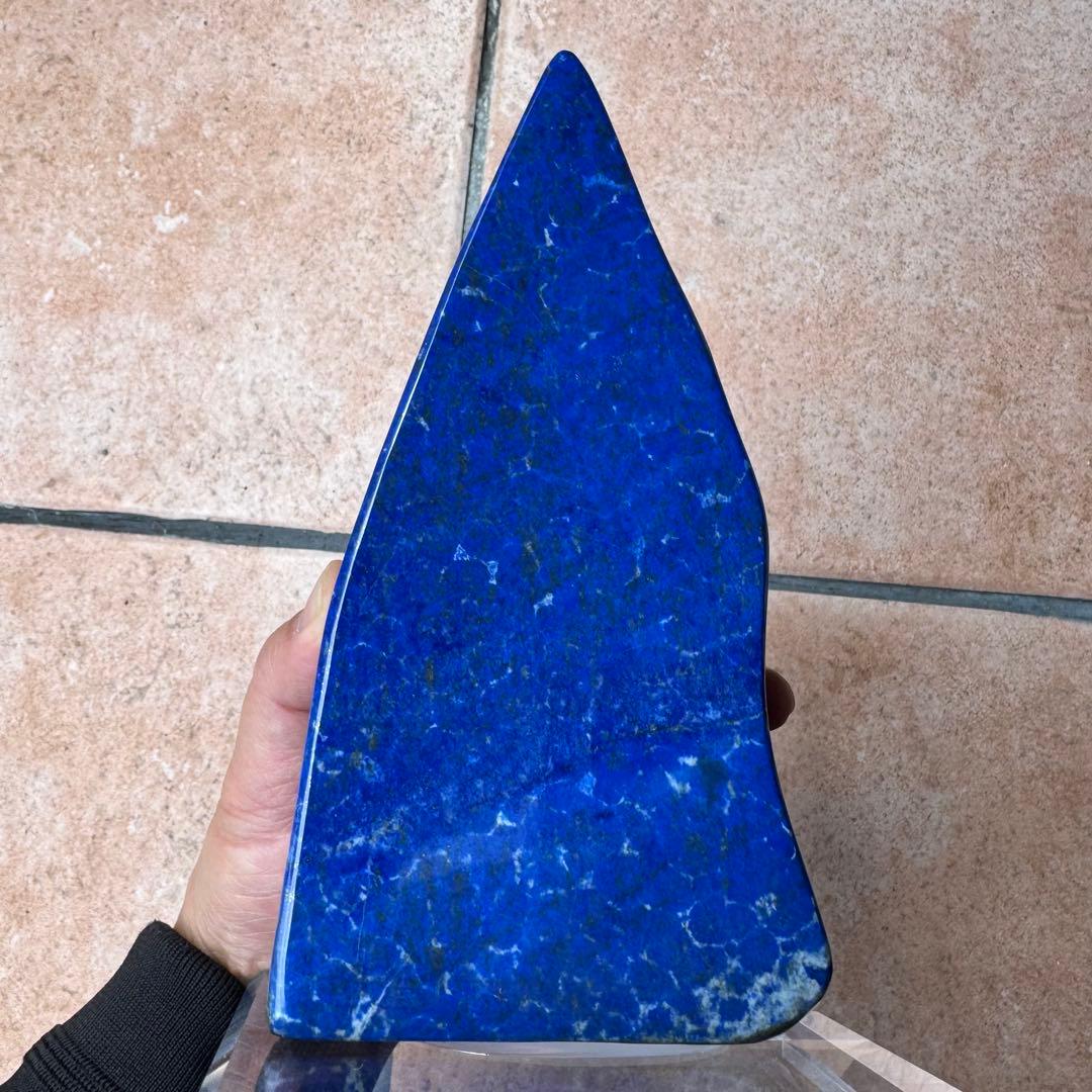 ☆ラピスラズリ5A引寄せ☆約2085gアフガニスタン産☆天然無着色クリスタル台座