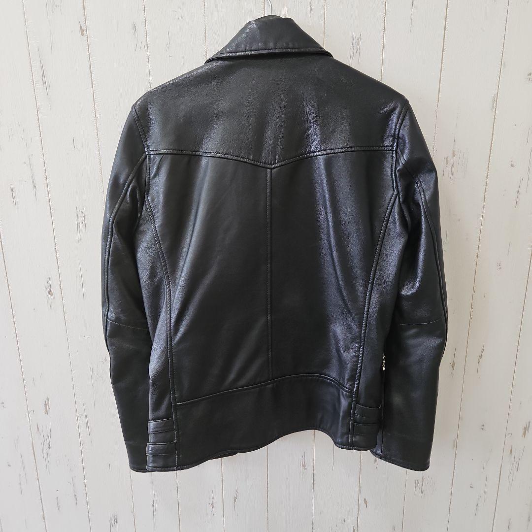 LHP ブラック ダブルライダースジャケット