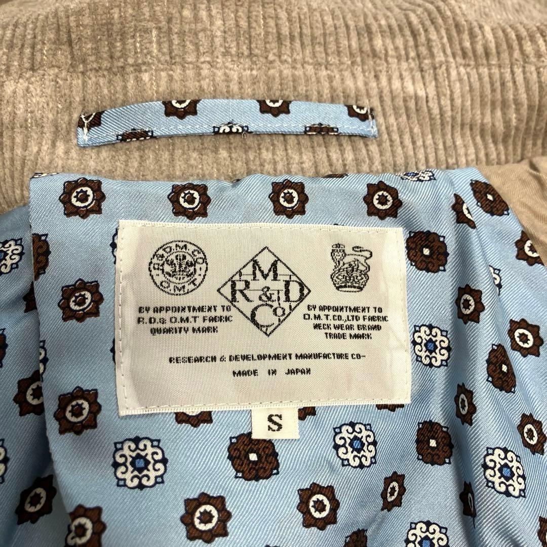 【極美品】R&D.M.Co- ヤク混コーデュロイ トレンチコート M モカ系