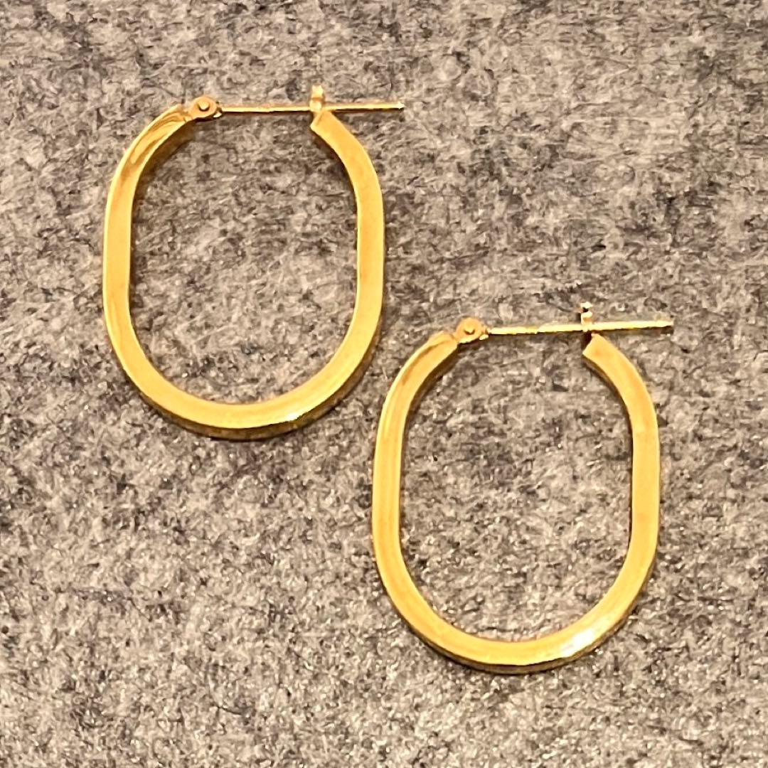 本日限定価格　RAPA K18 YG アノルス ラージ フープピアス