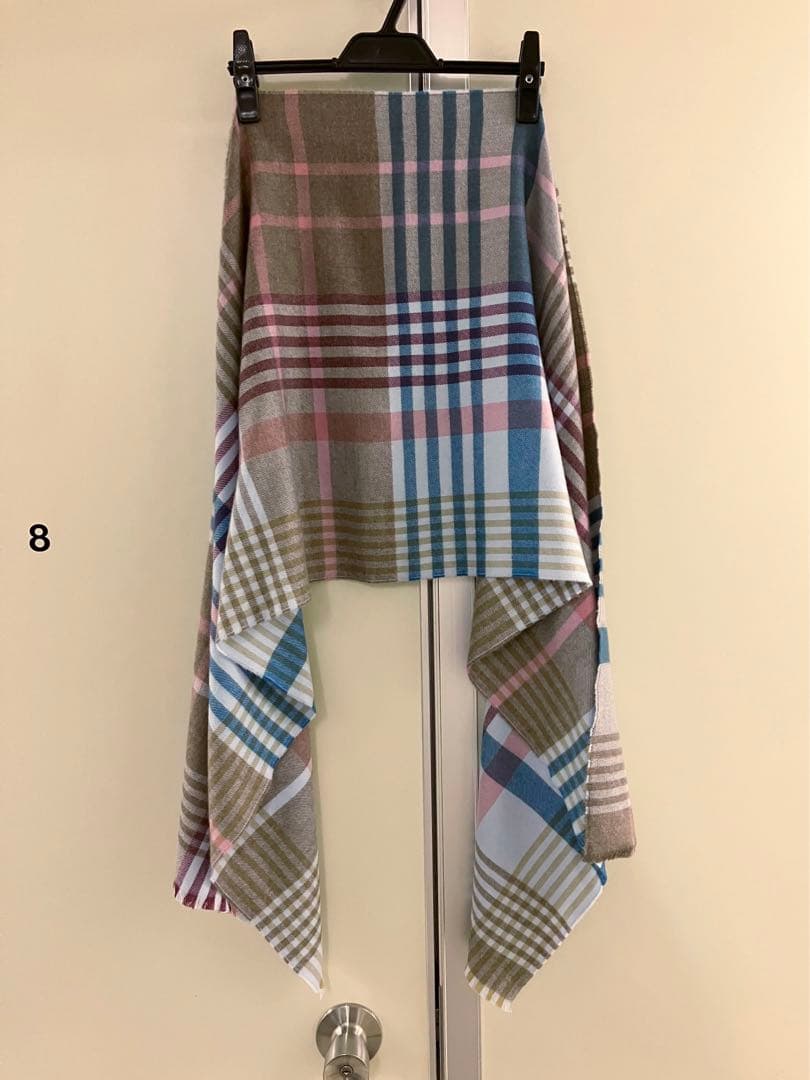 ■Johnstons of Elgin■ 良トーン配色チェック WOOLストール