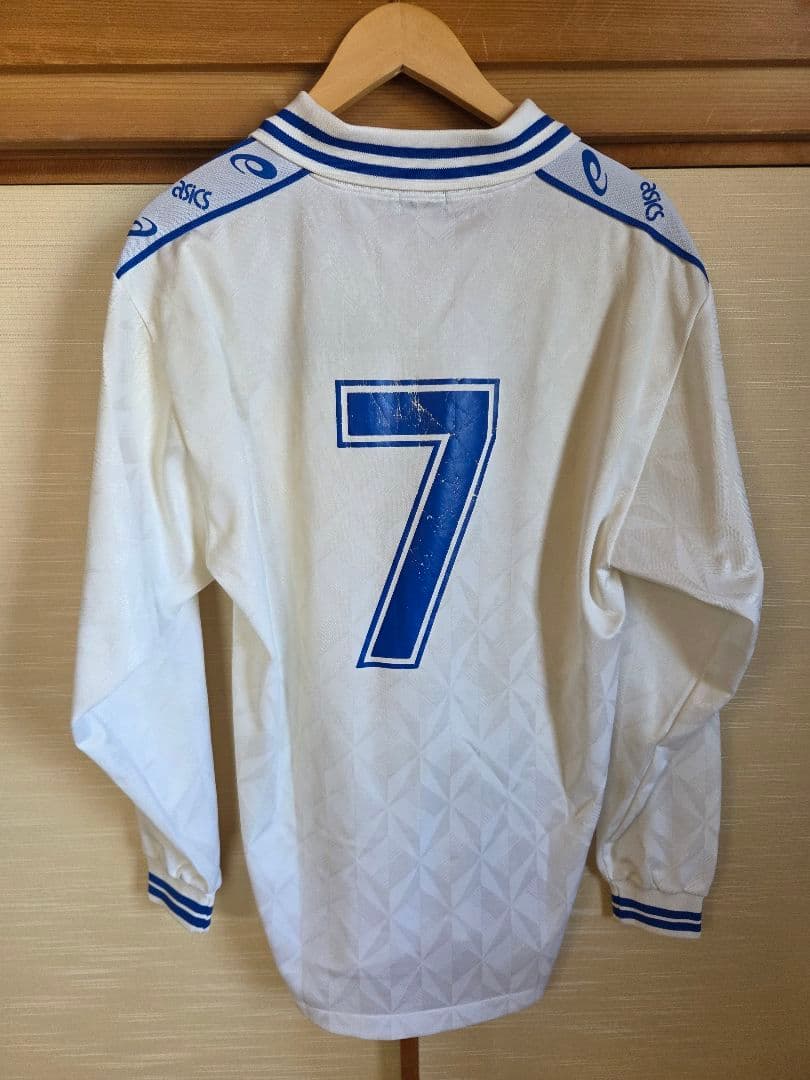 市立船橋高校サッカー部 ユニフォーム ＃7 長袖 アシックス 2nd 白！