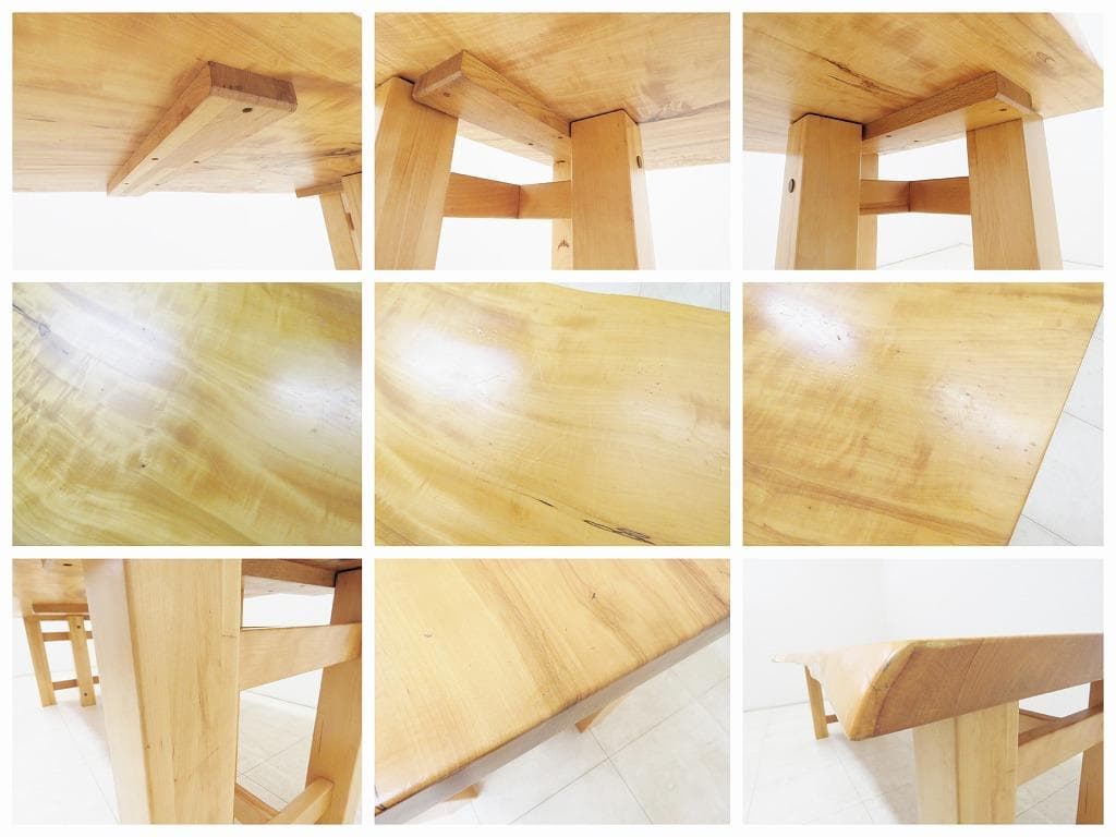 moonconn様 逸品 栃無垢材 一枚板 ダイニングテーブル 幅2000mm