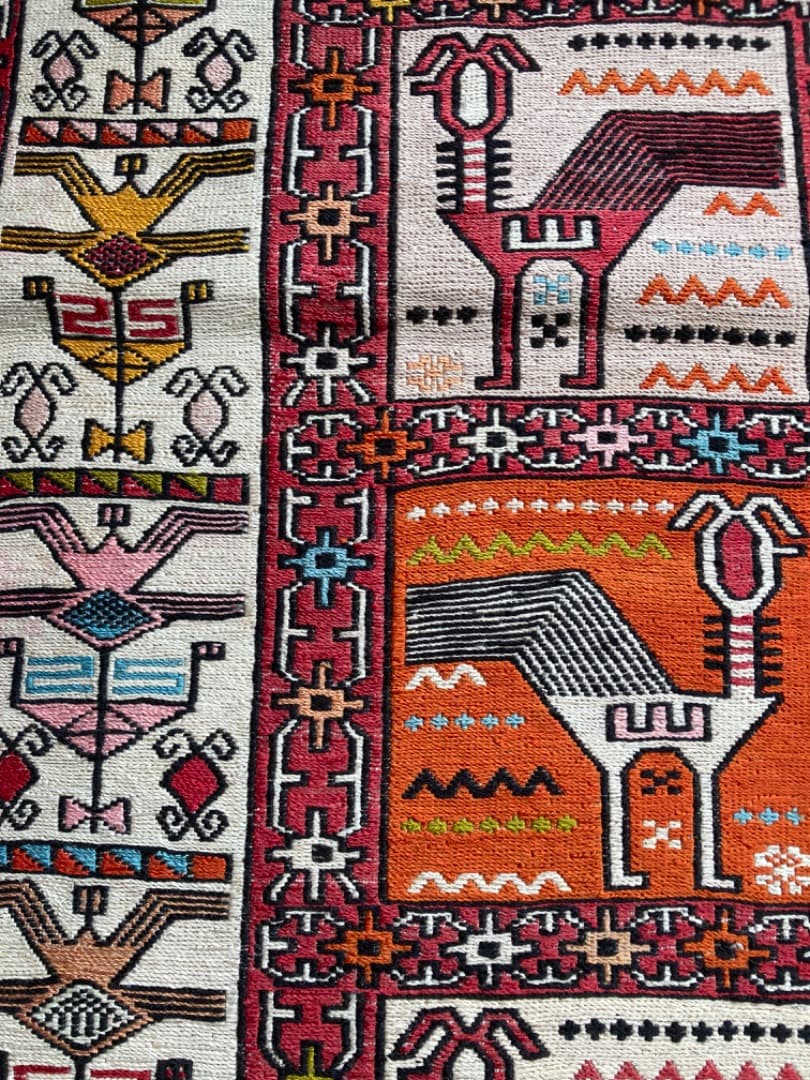 【在庫一掃セール】アルデビル キリム シルク 140cm×98cm