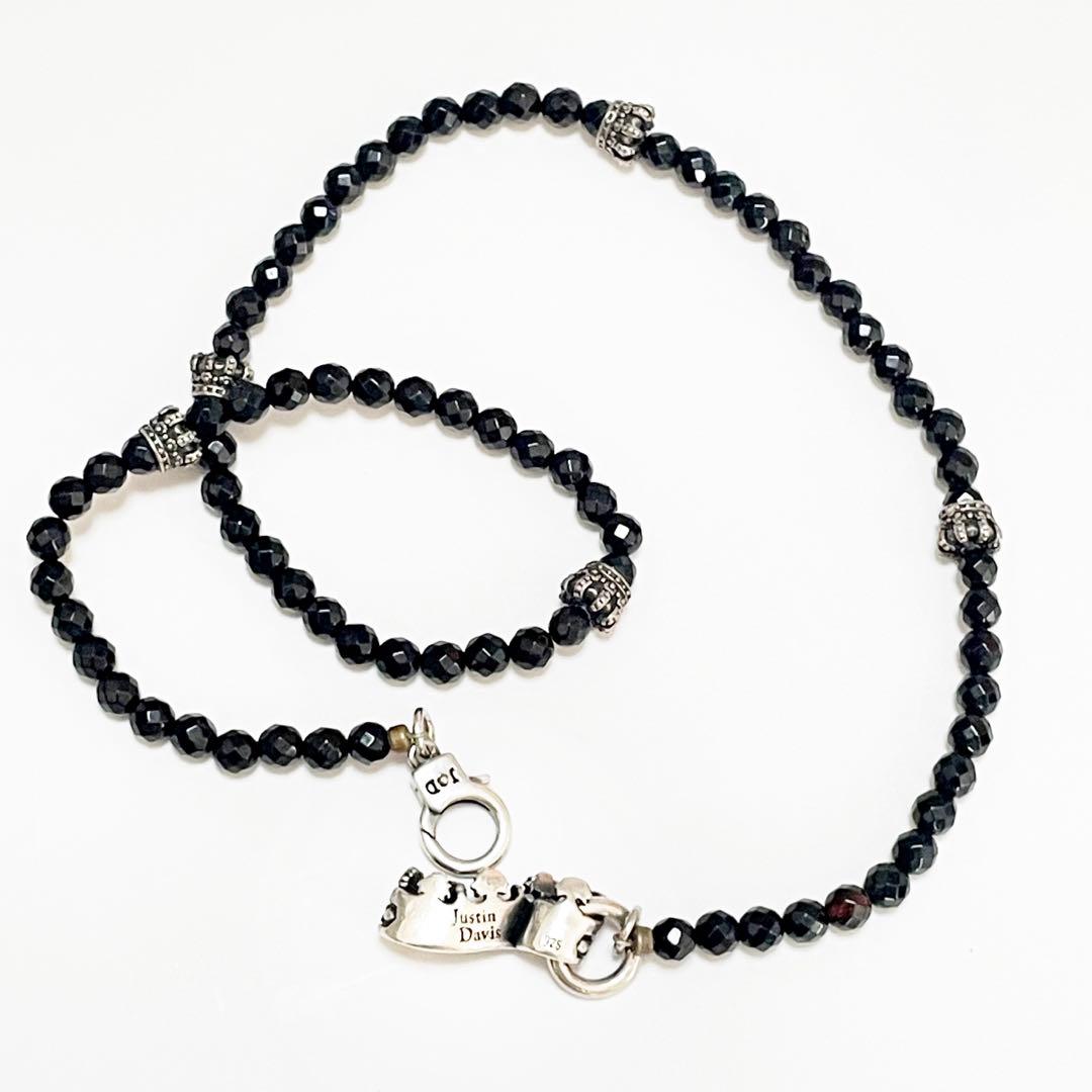 JUSTIN DAVIS クラウン オニキス ブレスレット ブラック sv925