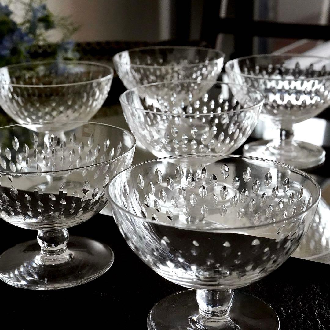 美品★オールドバカラBACCARAT★パリ★シャンパンクープ ワイングラス★6脚