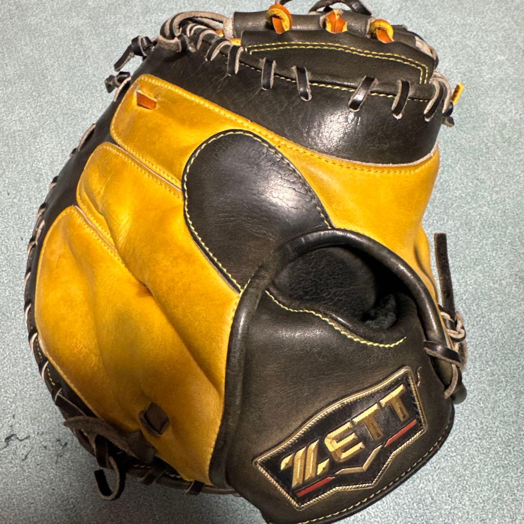 ZETT 硬式グローブ 黒/黄