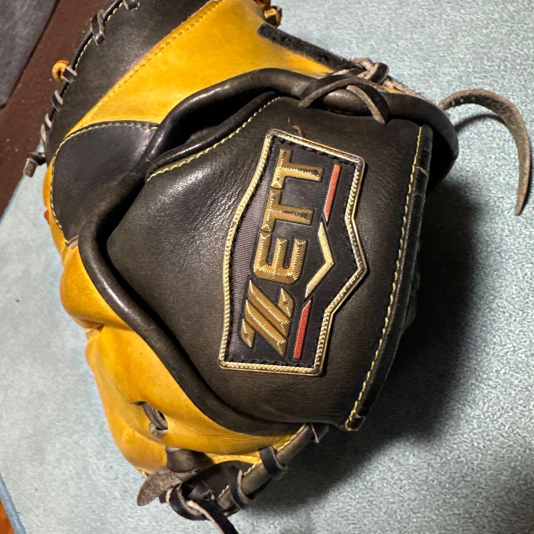 ZETT 硬式グローブ 黒/黄