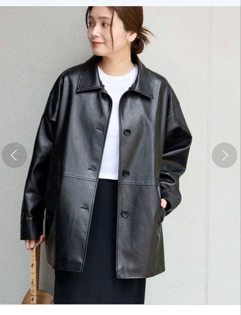 美品　ジャーナルスタンダード　フェイクレザー　ジャケット　ブルゾン　24AW