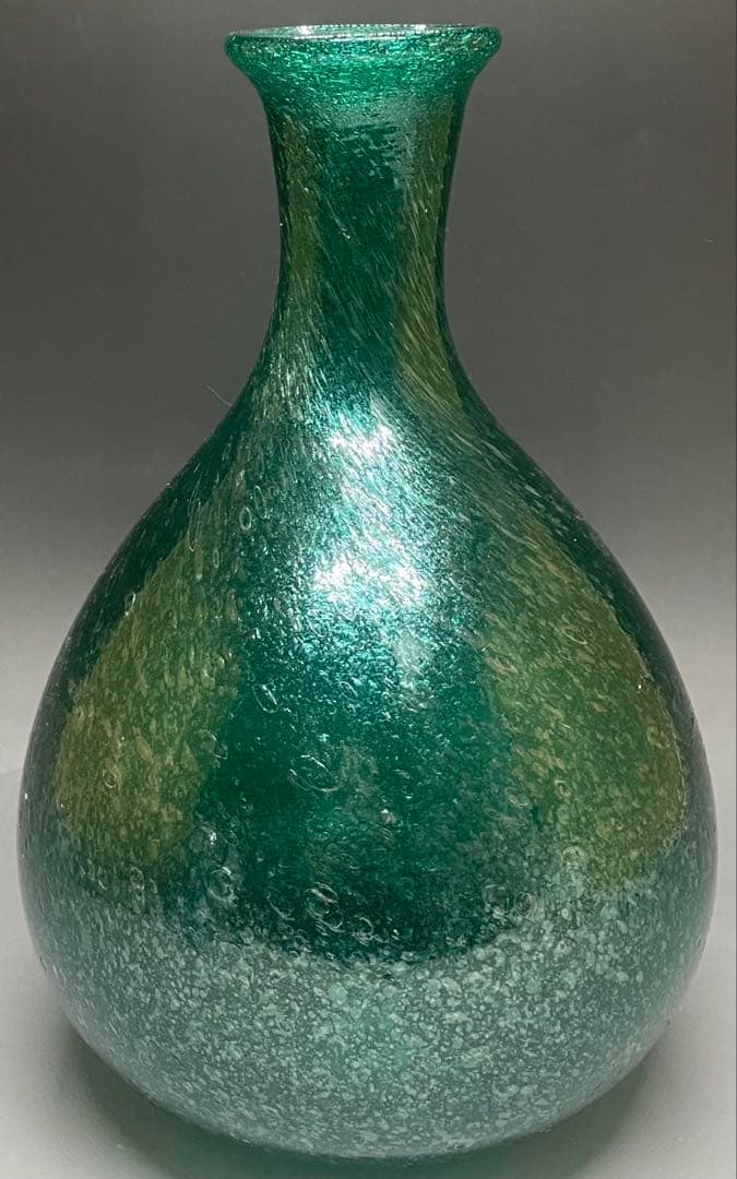 倉敷ガラス　小谷真三　吹きガラス　特大25cm 飾り瓶　花瓶　 b7993