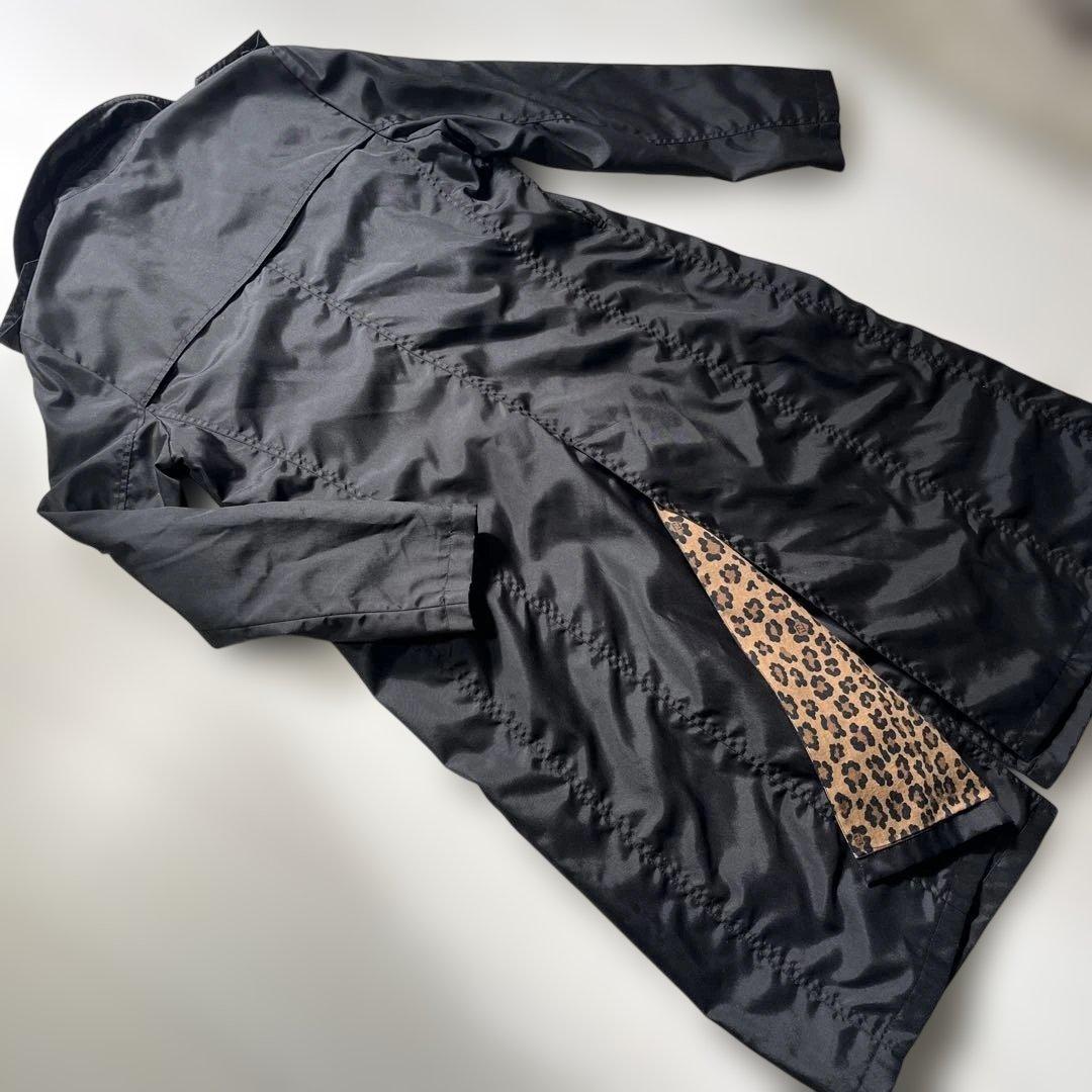 お値下げ⭐️美品⭐️FENDI ブラック トレンチコート ヒョウ柄裏地